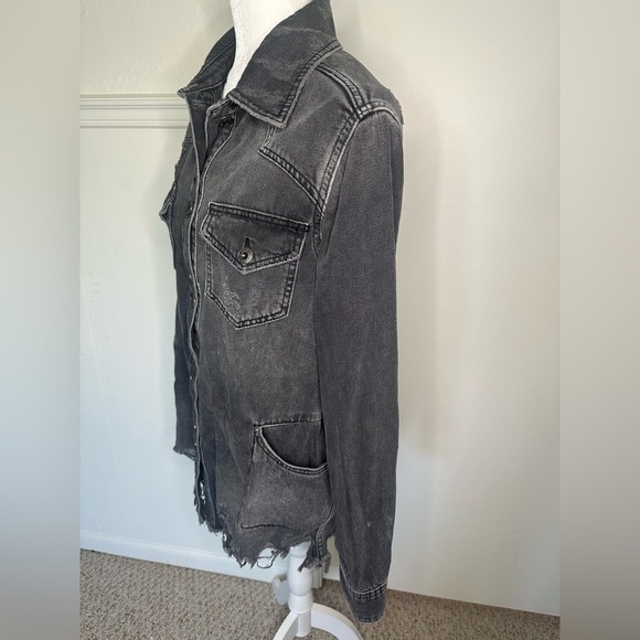 Free People Moonchild Denim Shirt Jacket size XS - Picture 5 of 12